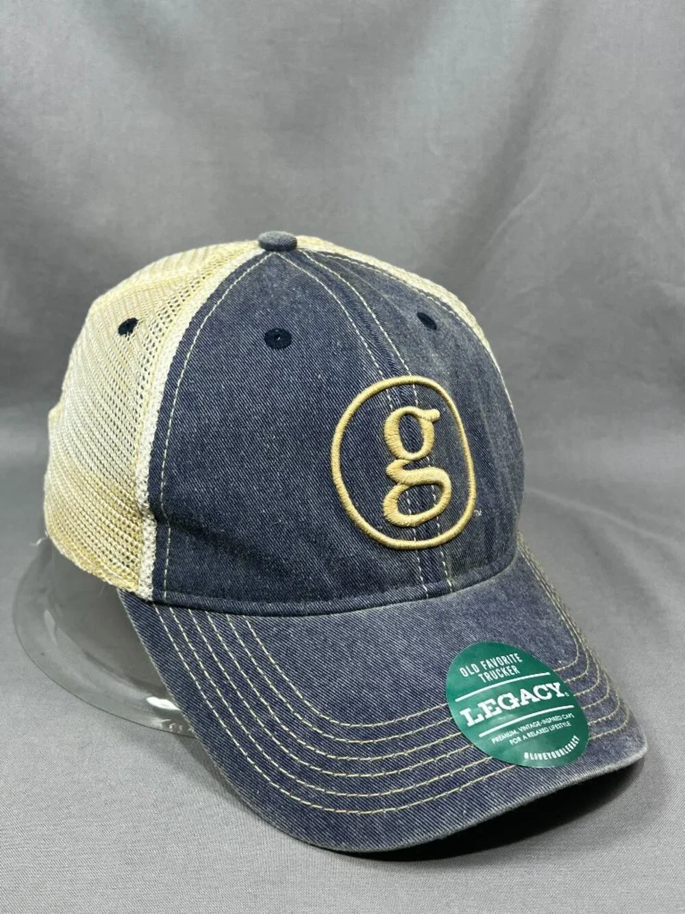 Garth Brooks Concert Notre Dame Legacy Trucker Hat Blue Cream Snapback Dad Cap